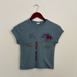 Urban Outfitters blue baby tee - size small